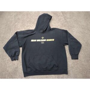 New Orleans Saints Pullover Hoodie Mens Large Long Sleeve NFL Black